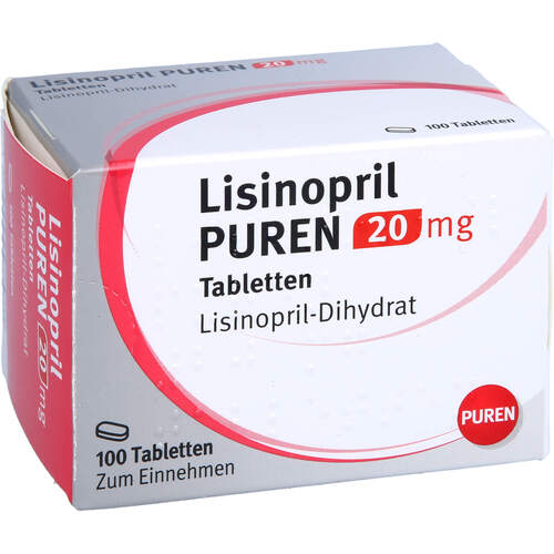 Lisinopril PUREN 20mg Tabletten, 100 Stk., PUREN Pharma GmbH & Co. KG