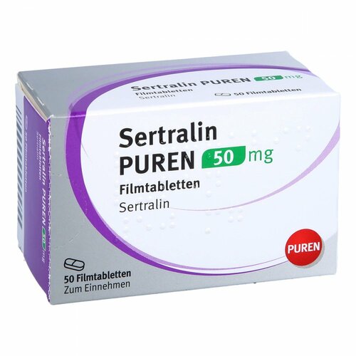 Sertralin PUREN 50 mg Filmtabletten, 50 Stk., PUREN Pharma GmbH & Co. KG Sertralin PUREN 50 mg Filmtabletten, 50 Stk., PUREN Pharma GmbH & Co. KG