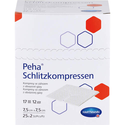 PEHA SCHLITZKOMPRESSEN 7.5x7.5 cm steril, 25X2 ST, 1001 Artikel Medical GmbH