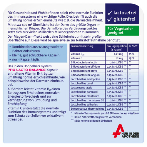 Doppelherz Pro Lacto Balance system, 30 Stk., Queisser Pharma GmbH & Co. KG