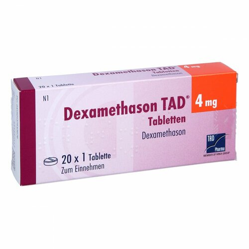 Dexamethason TAD 4mg Tabletten, 20 Stk., TAD Pharma GmbH