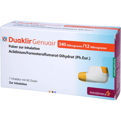 Duaklir Genuair 340ug/12ug Pulver z. Inh. 60ED, 1 ST, Eurimpharm Arzneimittel GmbH