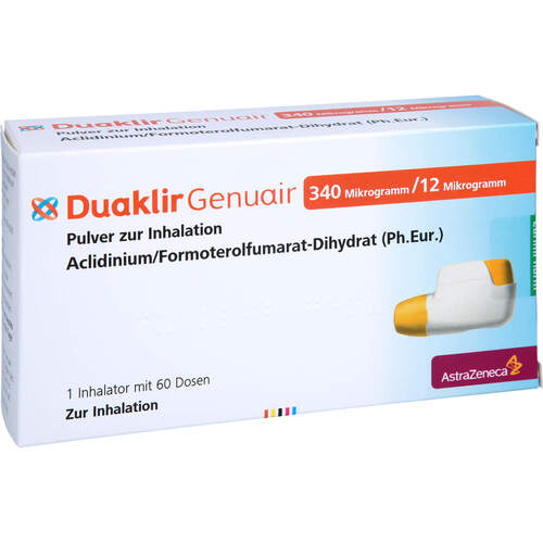 Duaklir Genuair 340ug/12ug Pulver z. Inh. 60ED, 1 ST, Eurimpharm Arzneimittel GmbH