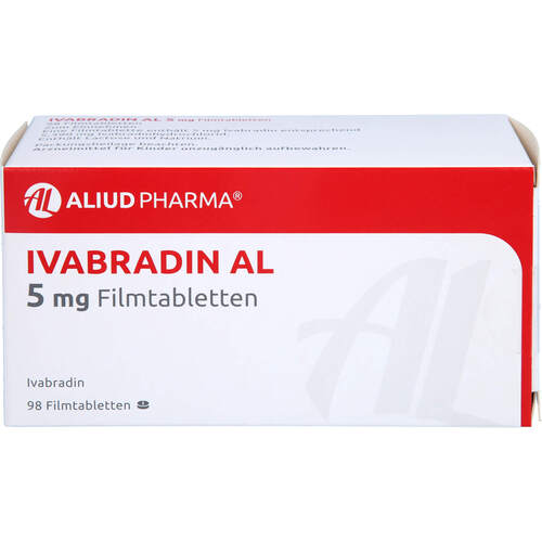 Ivabradin AL 5 mg Filmtabletten, 98 Stk., Aliud Pharma GmbH