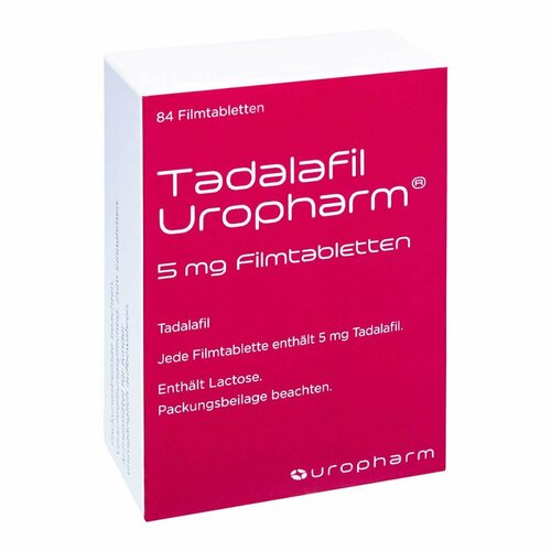 Tadalafil Uropharm 5 mg, 84 Stk., Abanta Pharma GmbH Tadalafil Uropharm 5 mg, 84 Stk., Abanta Pharma GmbH