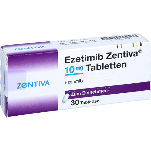 Ezetimib Zentiva 10 mg Tabletten, 30 Stk., Zentiva Pharma GmbH