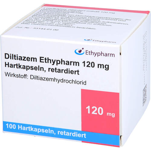 Diltiazem Ethypharm 120 mg Hartkapseln retardiert, 100 Stk., Ethypharm GmbH