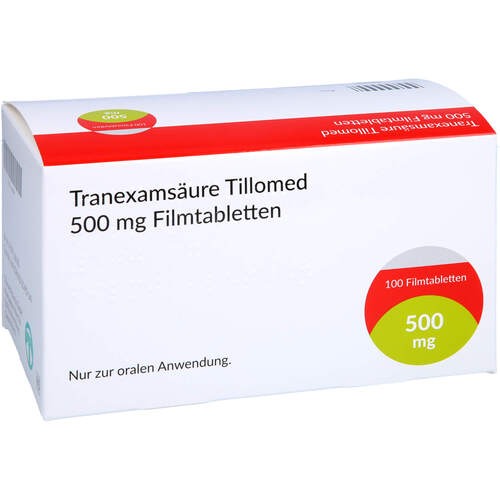Tranexamsäure Tillomed 500 mg Filmtabletten, 100 Stk., Zentiva Pharma GmbH