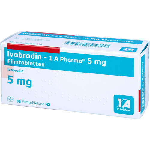 Ivabradin - 1 A Pharma 5 mg Filmtabletten, 98 ST, 1 A Pharma GmbH