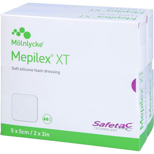 MEPILEX XT 5x5 cm Schaumverband, 10 Stk., Avitamed GmbH MEPILEX XT 5x5 cm Schaumverband, 10 Stk., Avitamed GmbH