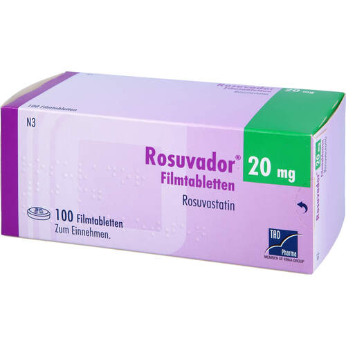Rosuvador 20mg Filmtabletten, 100 Stk., TAD Pharma GmbH