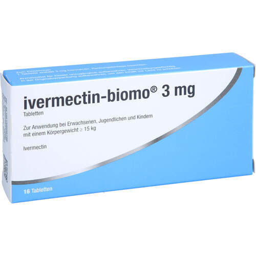 ivermectin-biomo 3 mg, 16 Stk., Biomo Pharma GmbH