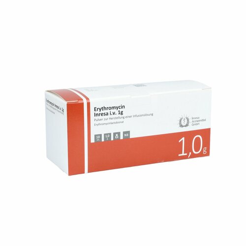 Erythromycin Inresa i.v. 1 g, 10 ST, Inresa Arzneimittel GmbH