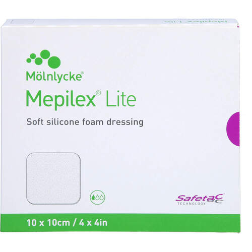 MEPILEX lite Schaumverband 10x10 cm, 5 Stk., + Prisoma GmbH