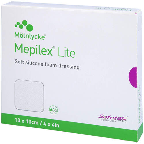 MEPILEX lite Schaumverband 10x10 cm, 5 Stk., + Prisoma GmbH
