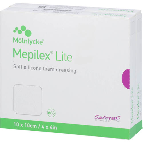 MEPILEX lite Schaumverband 10x10 cm, 10 Stk., + Prisoma GmbH