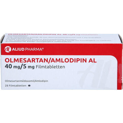 Olmesartan/Amlodipin AL 40 mg/5 mg Filmtabletten, 28 ST, Aliud Pharma GmbH