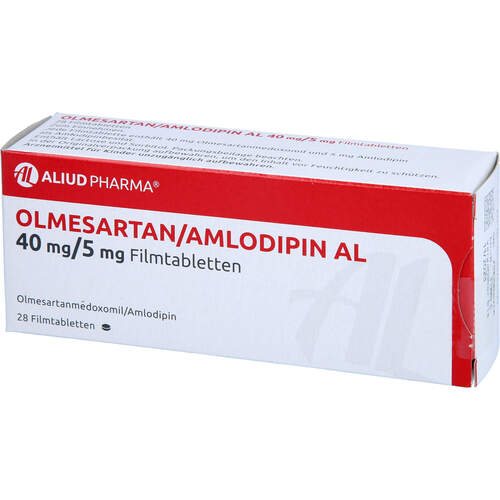 Olmesartan/Amlodipin AL 40 mg/5 mg Filmtabletten, 28 Stk., Aliud Pharma GmbH