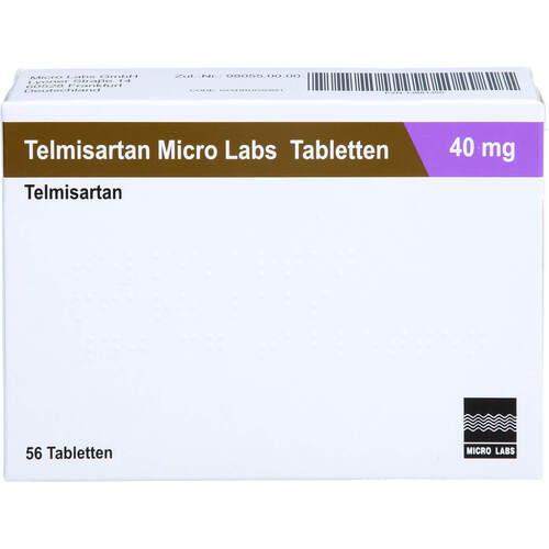 Telmisartan Micro Labs 40 mg Tabletten, 56 Stk., Micro Labs GmbH