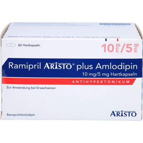 Ramipril Aristo plus Amlodipin 10mg/5mg Hartkps, 60 Stk., Aristo Pharma GmbH