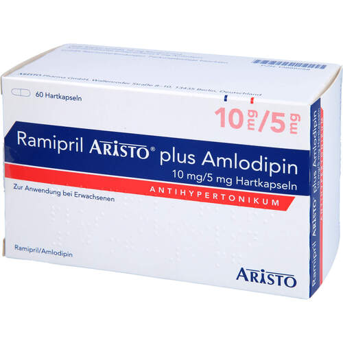 Ramipril Aristo plus Amlodipin 10mg/5mg Hartkps, 60 Stk., Aristo Pharma GmbH