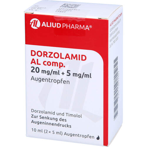 Dorzolamid AL comp. 20mg/ml+5mg/ml Augentropfen, 2x5 ml, Aliud Pharma GmbH