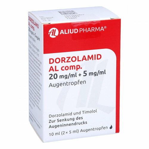 Dorzolamid AL comp. 20mg/ml+5mg/ml Augentropfen, 2x5 ml, Aliud Pharma GmbH