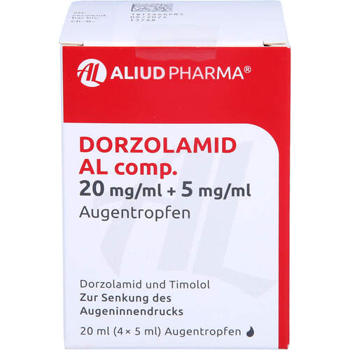 Dorzolamid AL comp. 20mg/ml+5mg/ml Augentropfen, 4X5 ML, Aliud Pharma GmbH