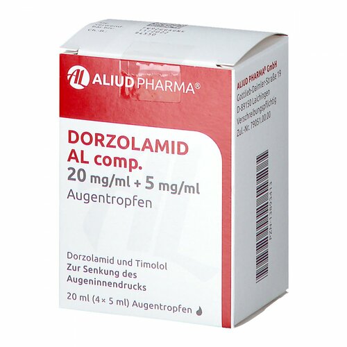 Dorzolamid AL comp. 20mg/ml+5mg/ml Augentropfen, 4X5 ML, Aliud Pharma GmbH