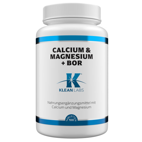 Calcium & Magnesium + Bor KLEAN LABS, 100 Stk., Supplementa GmbH