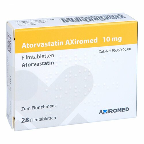 Atorvastatin AXiromed 10 mg Filmtabletten, 28 Stk., Medical Valley Invest AB