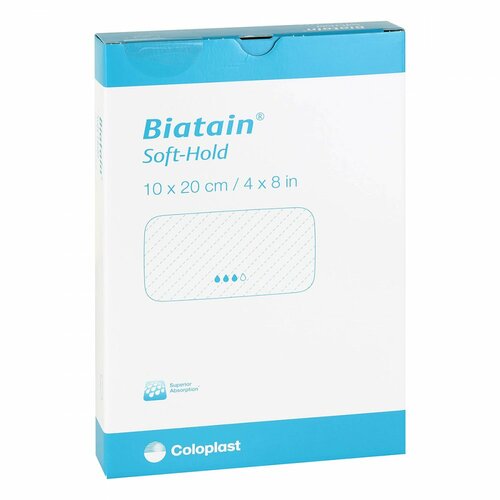 BIATAIN Schaumverband 10x20 cm sanft haftend, 5 Stk., Tora Pharma GmbH