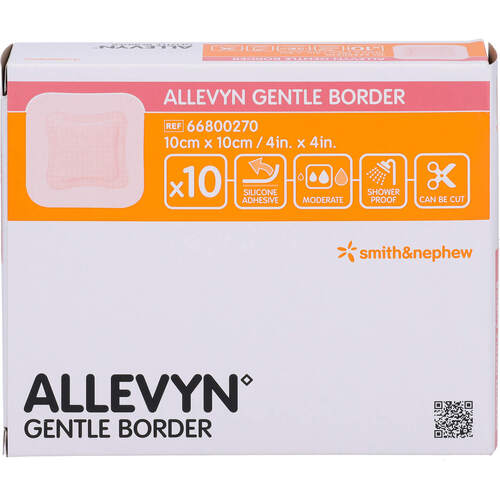 ALLEVYN Gentle Border 10x10 cm Schaumverb., 10 Stk., Avitamed GmbH