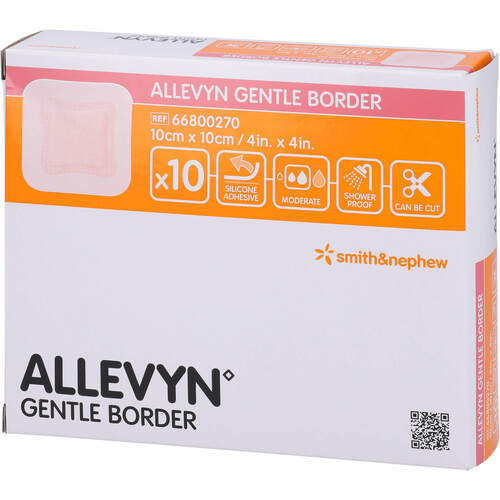 ALLEVYN Gentle Border 10x10 cm Schaumverb., 10 Stk., Avitamed GmbH