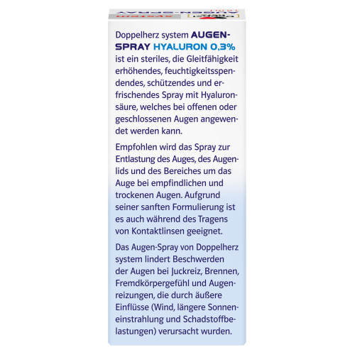 Doppelherz Augen-Spray Hyaluron 0.3% system, 10 ml, Queisser Pharma GmbH & Co. KG