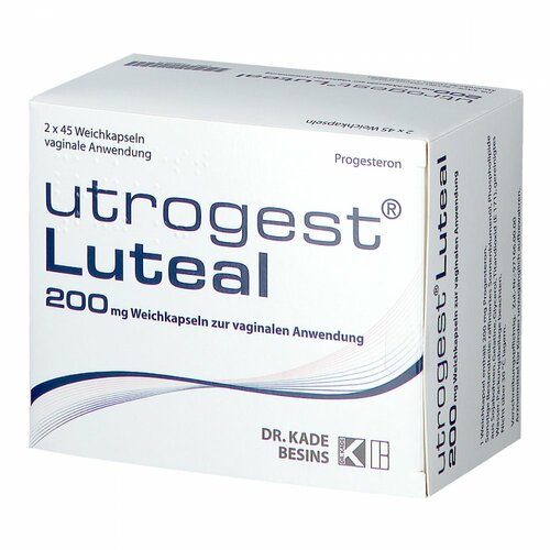 Utrogest Luteal 200mg Weichk.z.vaginalen Anwendung, 90 Stk., Besins Healthcare Germany GmbH