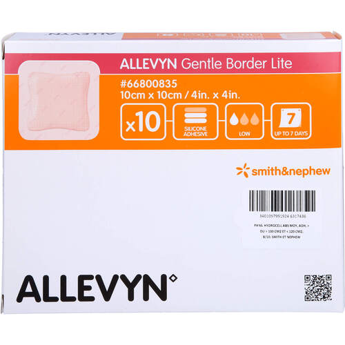 ALLEVYN Gentle Border Lite 10x10 cm Schaumverb., 10 Stk., Avitamed GmbH ALLEVYN Gentle Border Lite 10x10 cm Schaumverb., 10 Stk., Avitamed GmbH
