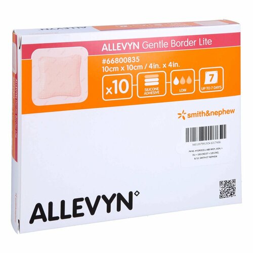ALLEVYN Gentle Border Lite 10x10 cm Schaumverb., 10 Stk., Avitamed GmbH ALLEVYN Gentle Border Lite 10x10 cm Schaumverb., 10 Stk., Avitamed GmbH