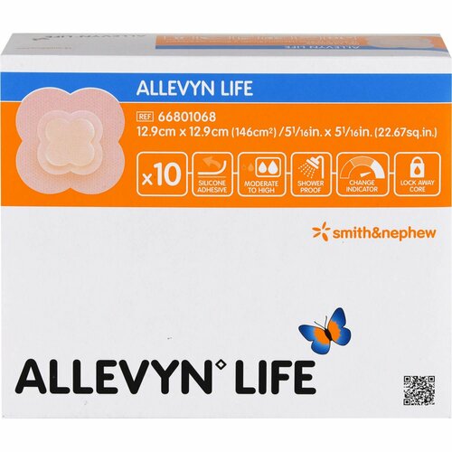 ALLEVYN Life 12.9x12.9 cm Silikonschaumverband, 10 ST, Avitamed GmbH