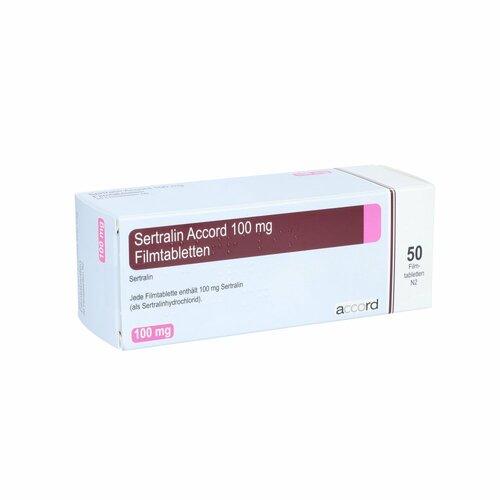 Sertralin Accord 100 mg Filmtabletten, 50 ST, Accord Healthcare GmbH