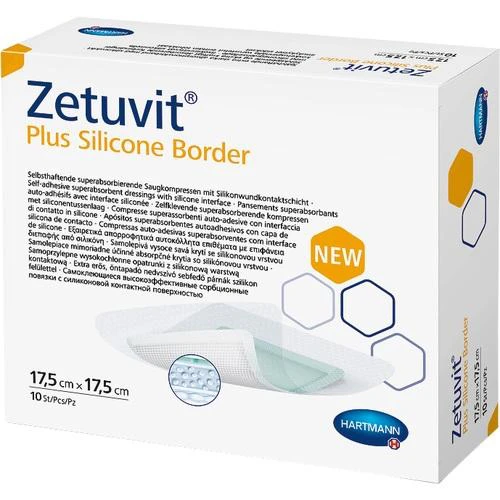 Zetuvit Plus Silicone Border 17.5 cm x 17.5 cm, 10 Stk., Paul Hartmann AG