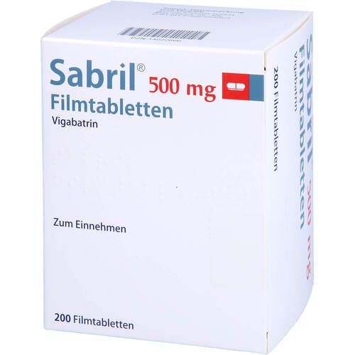 Sabril 500 mg Filmtabletten, 200 Stk., Axicorp Pharma GmbH