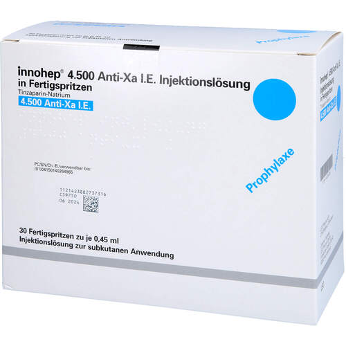 innohep 4500 Anti-Xa I.E. 0.45 ml, 30x0,45 ml, Leo Pharma GmbH