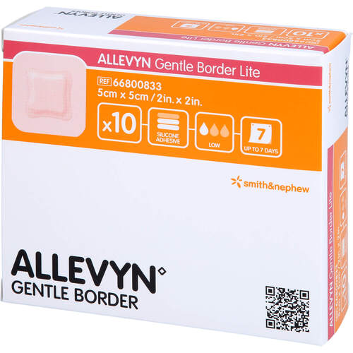ALLEVYN Gentle Border Lite 5x5 cm Schaumverb., 10 Stk., Tora Pharma GmbH ALLEVYN Gentle Border Lite 5x5 cm Schaumverb., 10 Stk., Tora Pharma GmbH