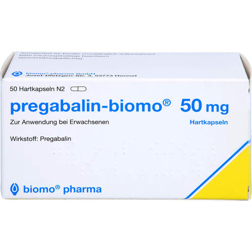 pregabalin-biomo 50mg Hartkapseln, 50 Stk., Biomo Pharma GmbH
