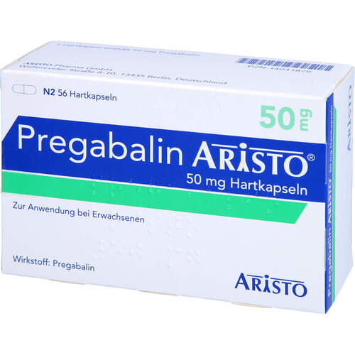Pregabalin Aristo 50 mg Hartkapseln, 56 Stk., Aristo Pharma GmbH
