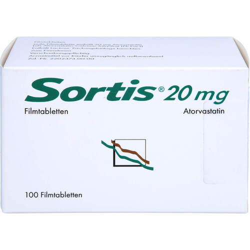 Sortis 20 mg Filmtabletten, 100 Stk., Abacus Medicine A/S