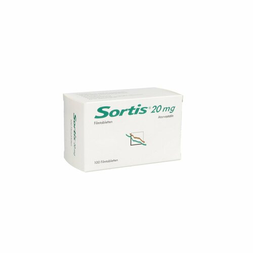 Sortis 20 mg Filmtabletten, 100 Stk., Abacus Medicine A/S