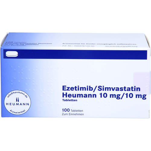 Ezetimib/Simvastatin Heumann 10 mg/10 mg Tabletten, 100 Stk., Heumann Pharma GmbH & Co. Generica KG