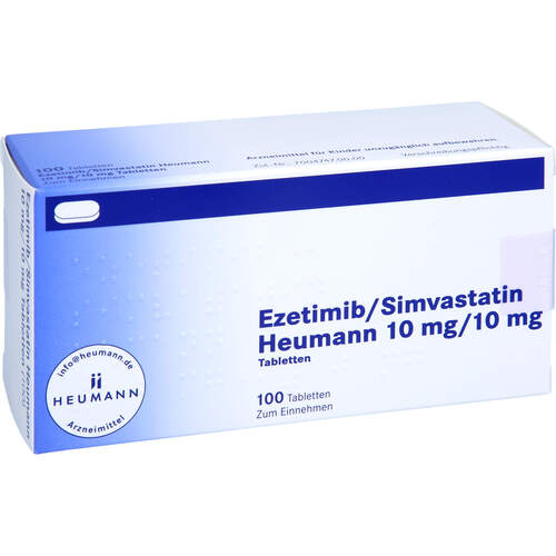 Ezetimib/Simvastatin Heumann 10 mg/10 mg Tabletten, 100 Stk., Heumann Pharma GmbH & Co. Generica KG